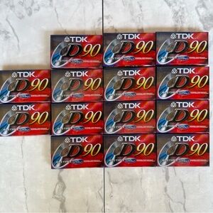 TDK D90 Audio Cassette Tapes - High Output New Blank Audio Lot of 14